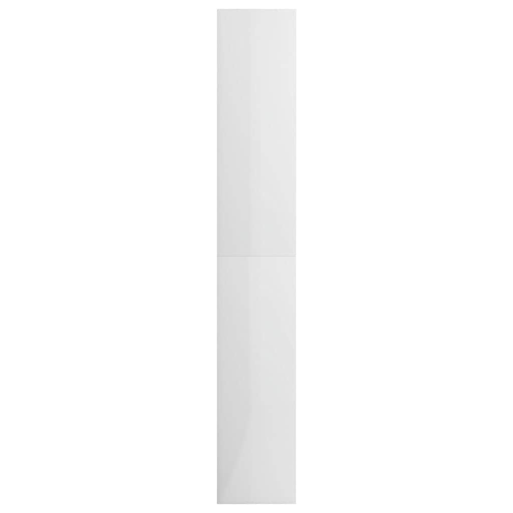 5-Tier Book Cabinet High Gloss White  Chipboard