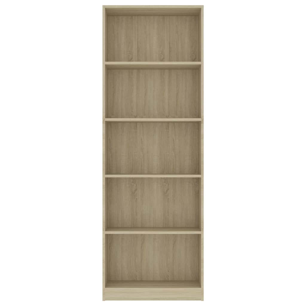 5-Tier Book Cabinet Sonoma Oak Chipboard