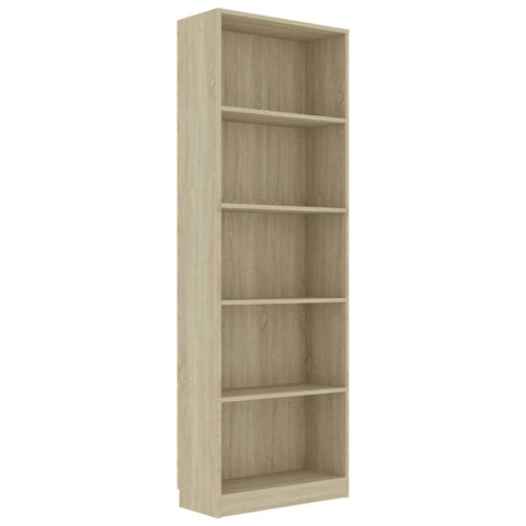 5-Tier Book Cabinet Sonoma Oak Chipboard