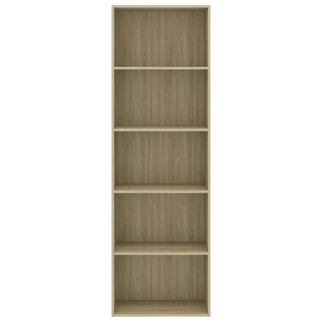 5-Tier Book Cabinet Sonoma Oak - Chipboard