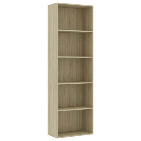 5-Tier Book Cabinet Sonoma Oak - Chipboard