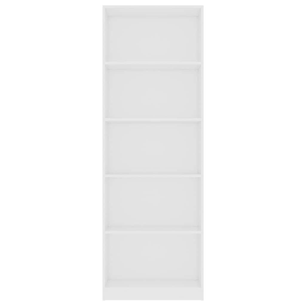 5-Tier Book Cabinet White Chipboard