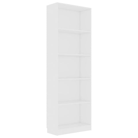 5-Tier Book Cabinet White Chipboard