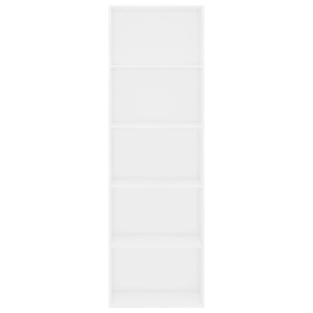 5-Tier Book Cabinet White - Chipboard
