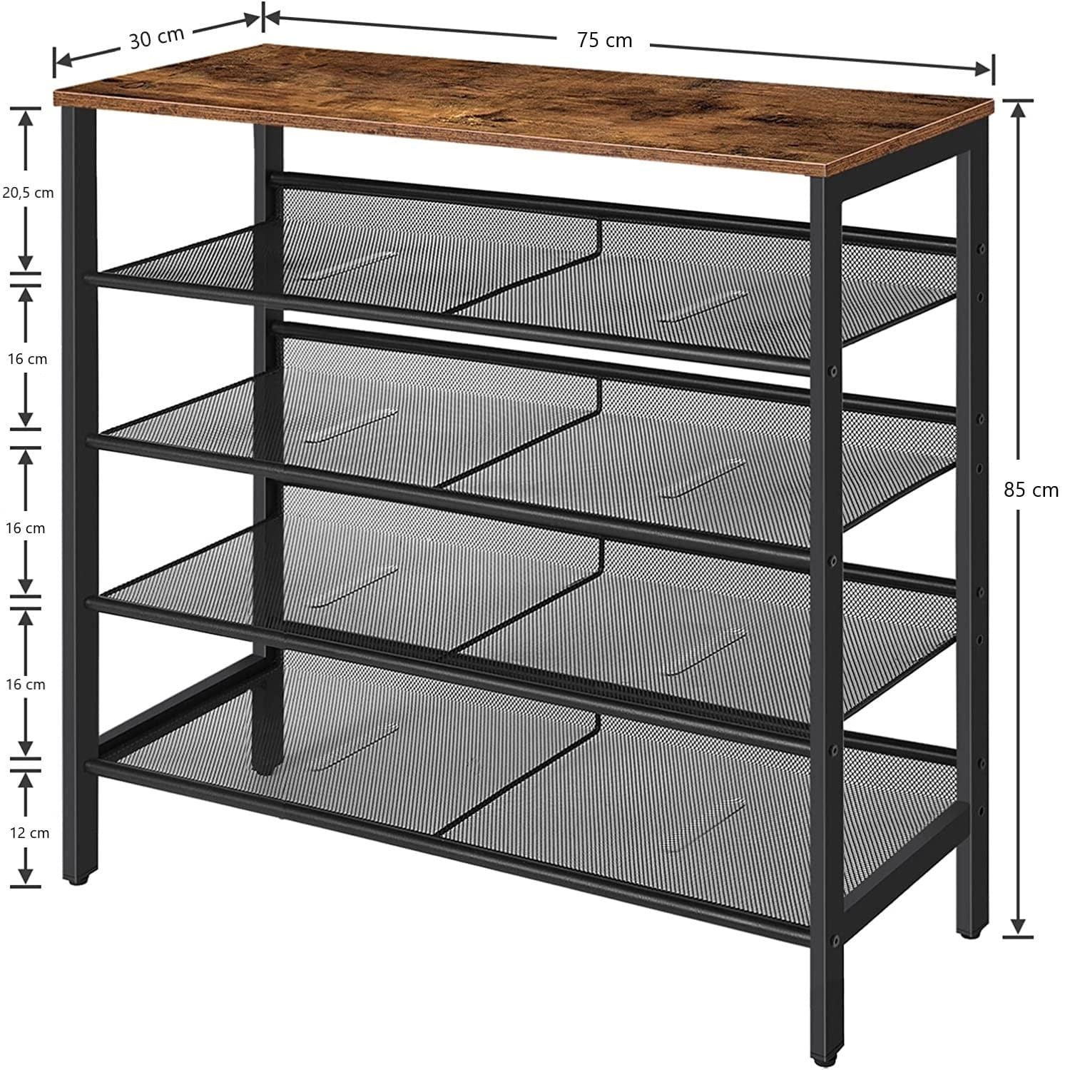 5-Tier Shoe Rack, Industrial Shoe Organizer Storage Bench | Shoe Storage - photo 11