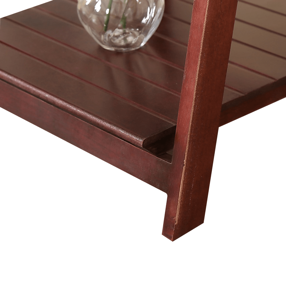 5 Tier Wooden Ladder Shelf Stand Storage Book Shelves