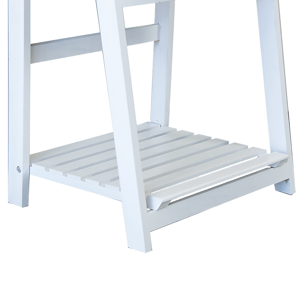 5 Tier Wooden Ladder Shelf Stand Storage Book Shelves Shelving