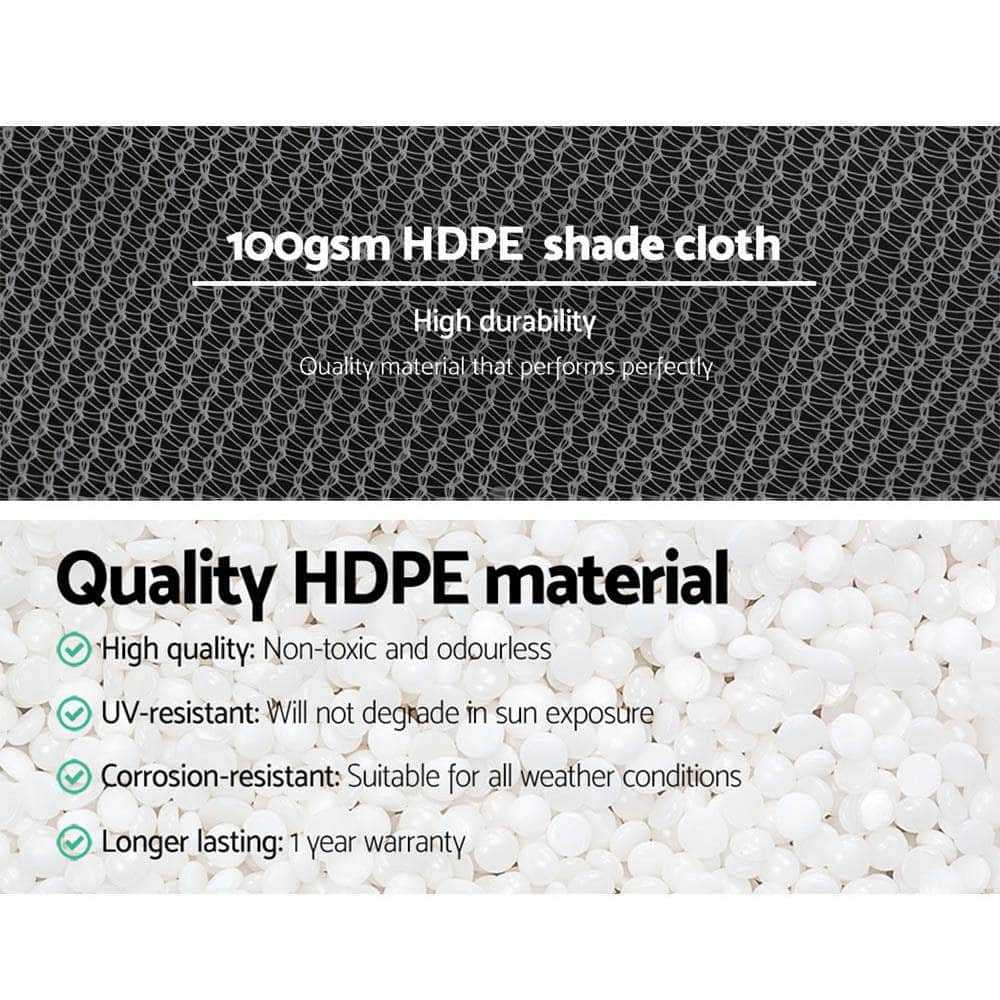50% Shade Cloth 1.83X10M Shadecloth Wide Heavy Duty White