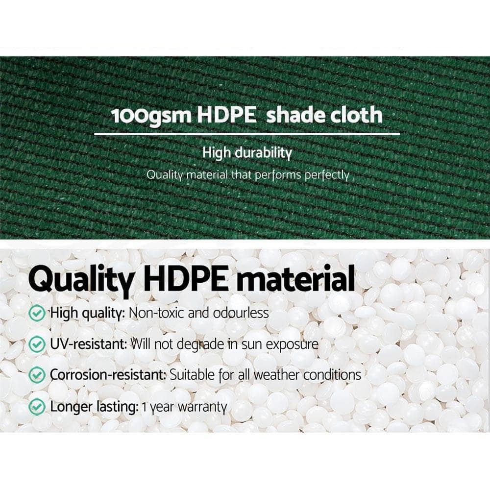 50% Shade Cloth 3.66X10M Shadecloth Wide Heavy Duty Green