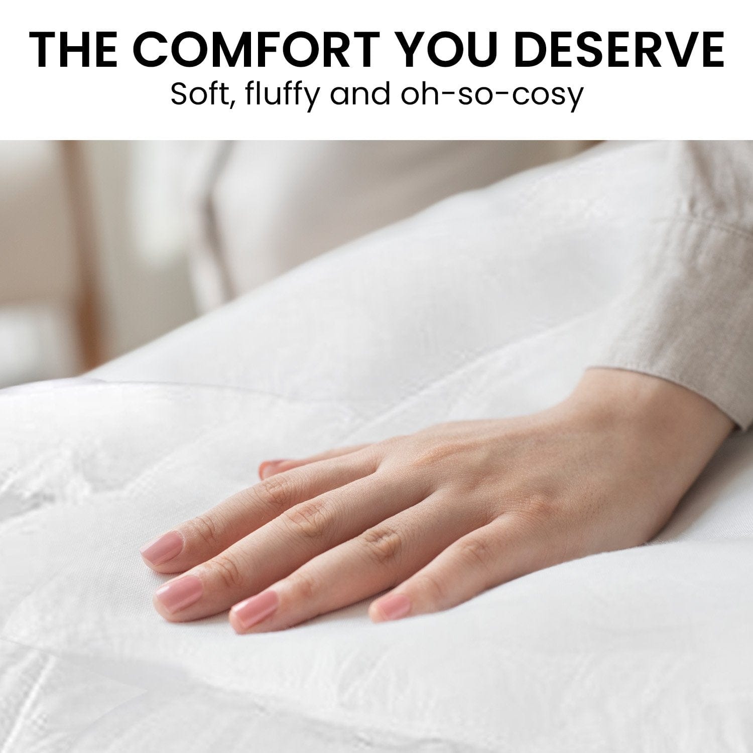 500GSM Duck Down Feather Quilt Comforter Doona - Queen/King/Super King with Queen