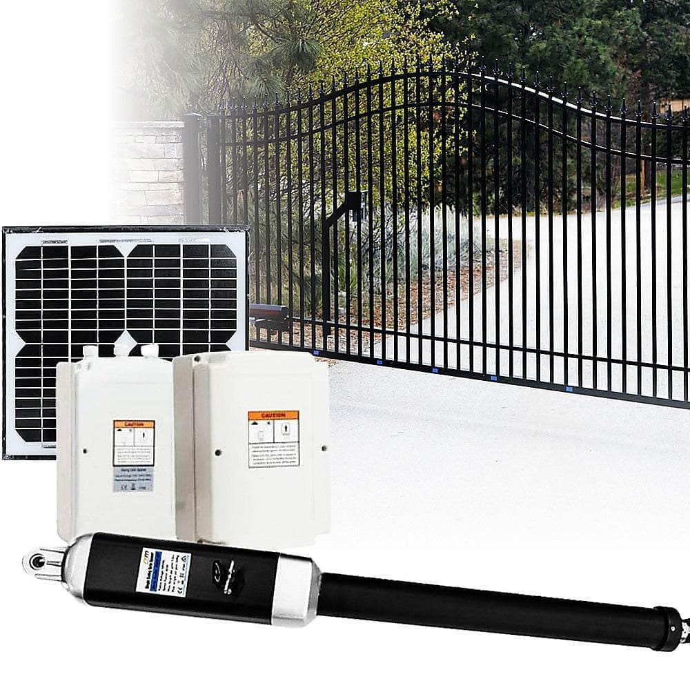 500KG 10W Solar Single Swing Auto Motor Remote Gate Opener