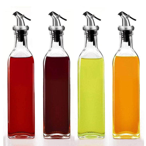Olive Oil Vinegar Pourer Glass Bottle