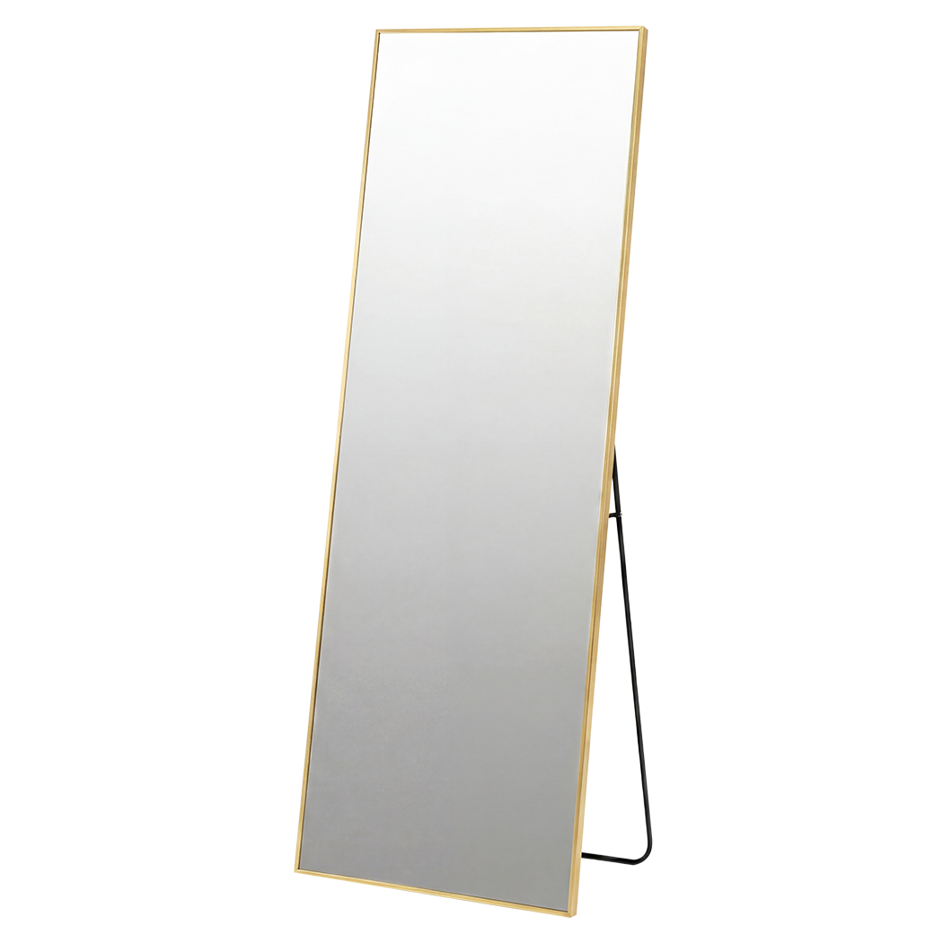 Full Length Mirror 165x60cm Gold Floor Standing | Simpledeals