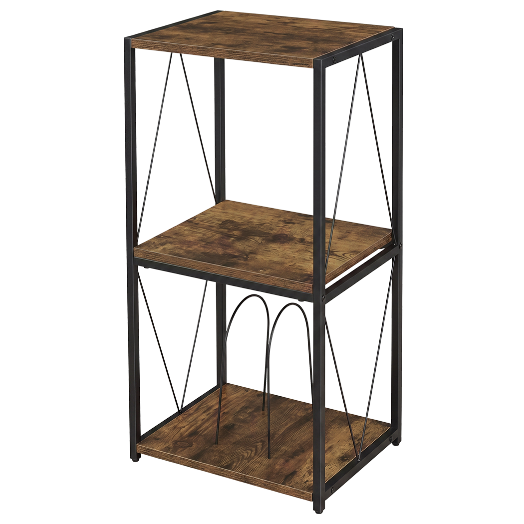Vinyl Record Stand Black Steel 16x16x0.8cm