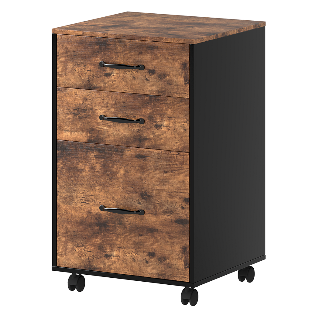 Mobile Filing Cabinet Walnut 41x40x68cm