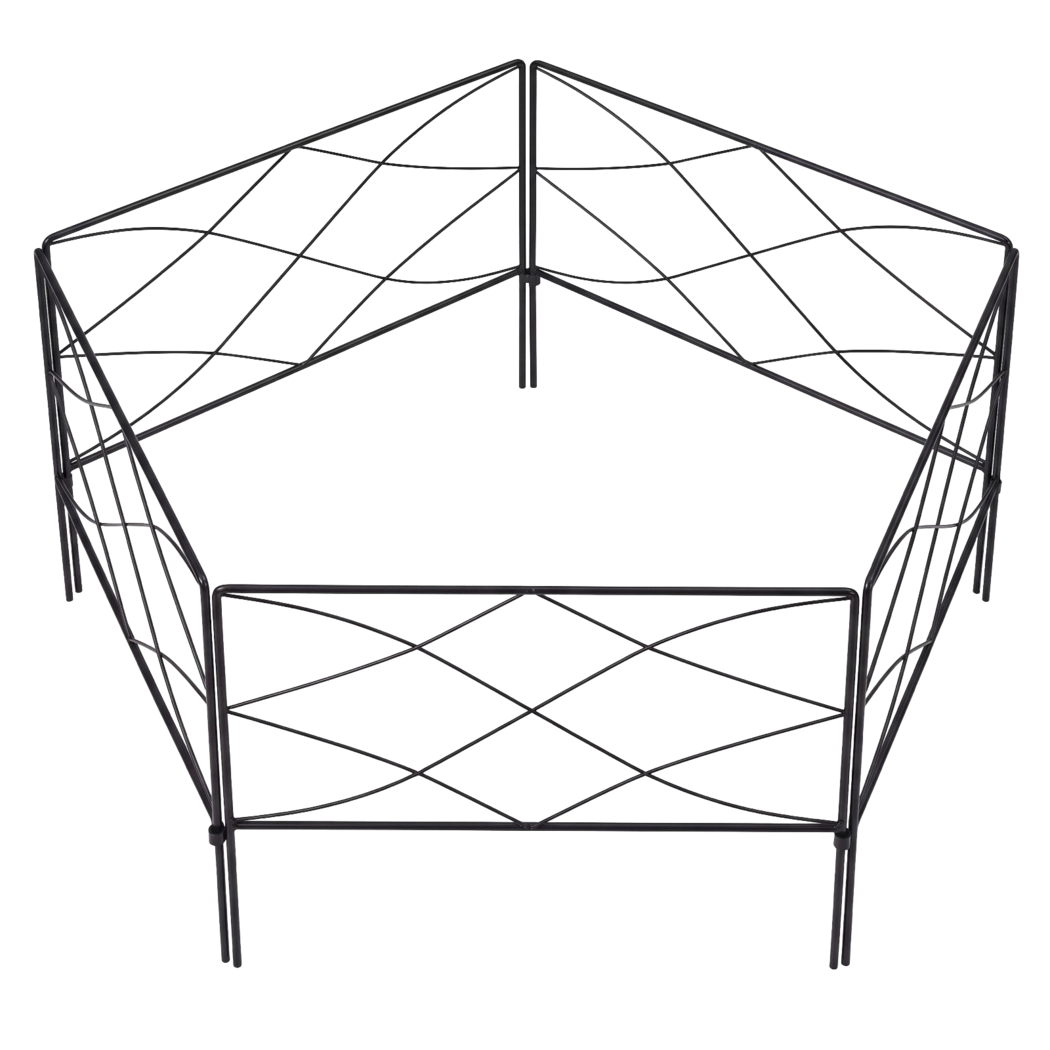 Garden Fence Panel Steel Black 55x0.55x40cm