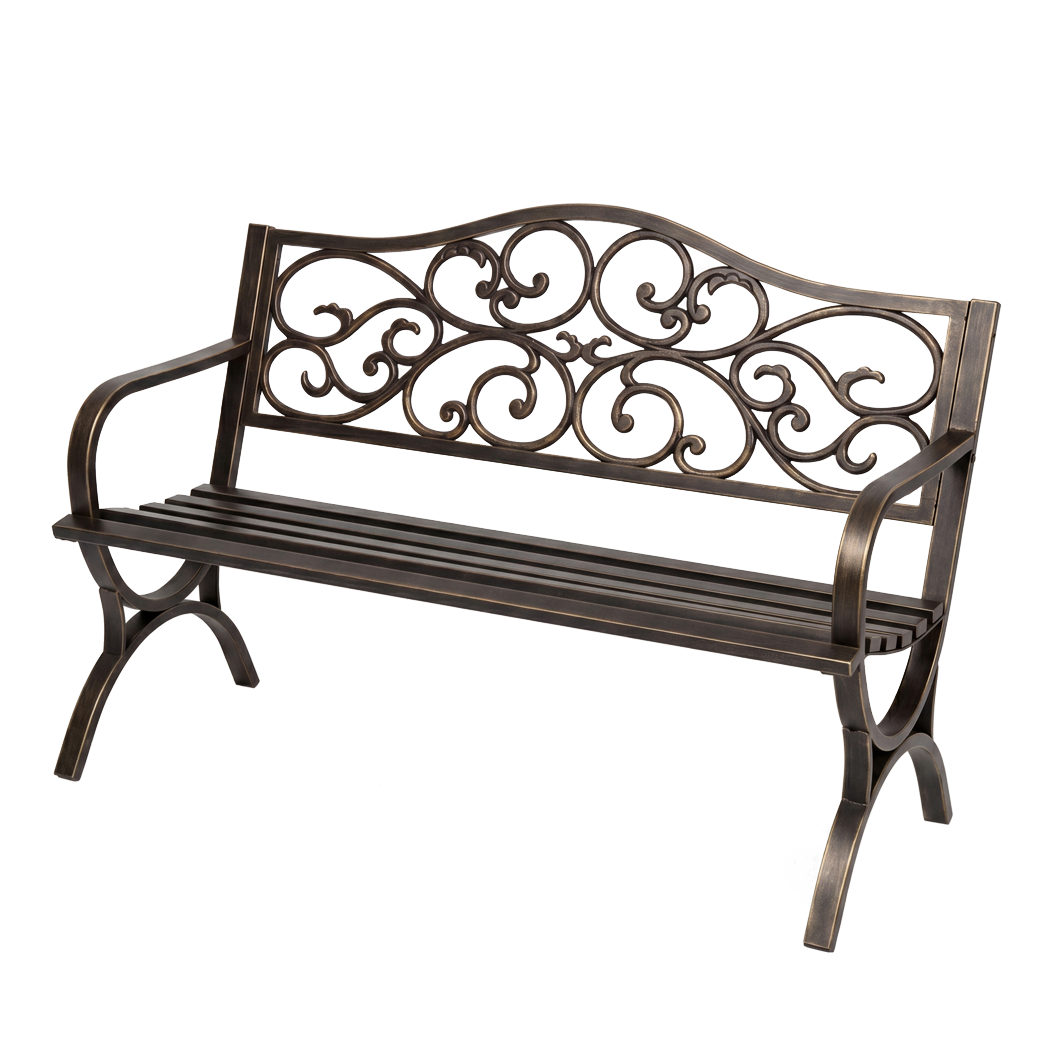Cast Iron Garden Bench 3 Seater Bronze | Simpledeals