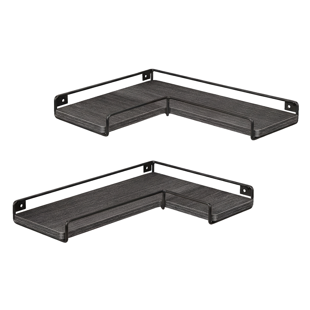 Floating Corner Wall Shelves Set of 2 | Simpledeals