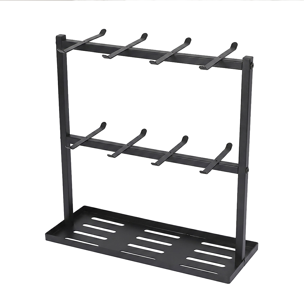 2-Tier Mug Rack 16 Hook Coffee Cup Stand | Simpledeals