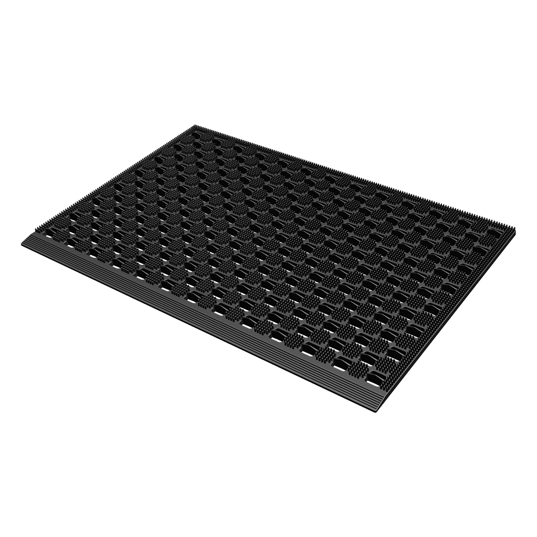 Front Door Mat Black Tpe 90x60cm
