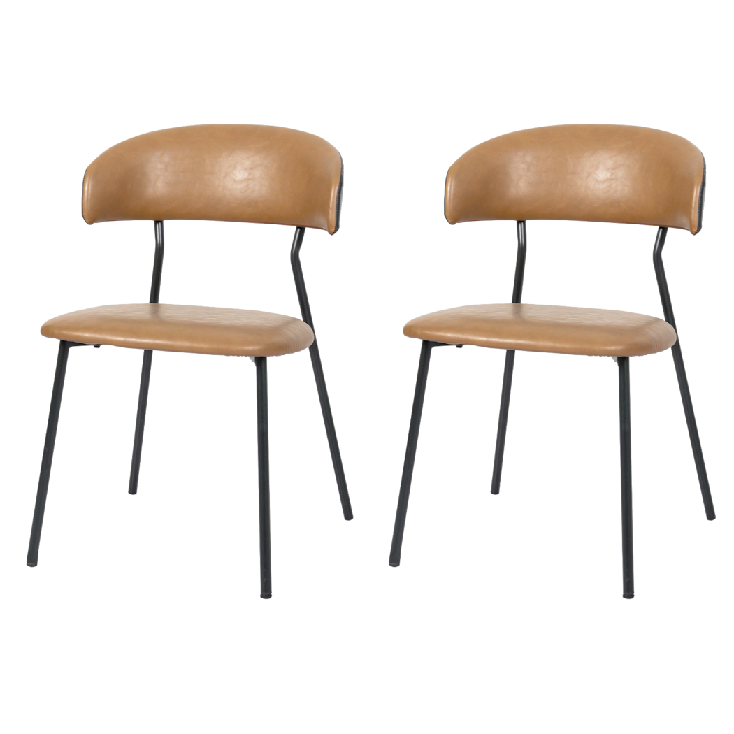 Brown Leather Dining Chairs