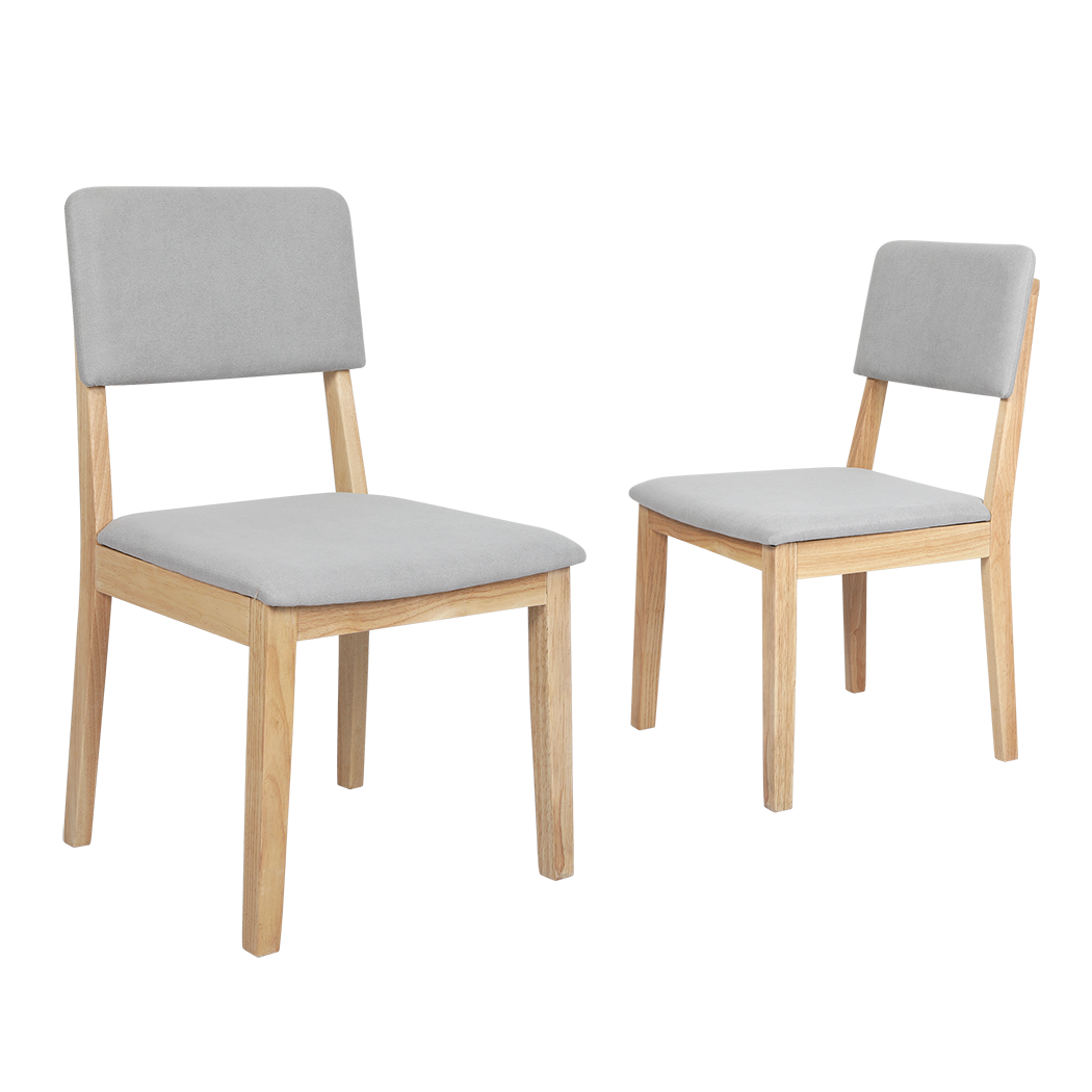 Stylish 2x Dining Chair Armless Upholstered Seat  High Back Support