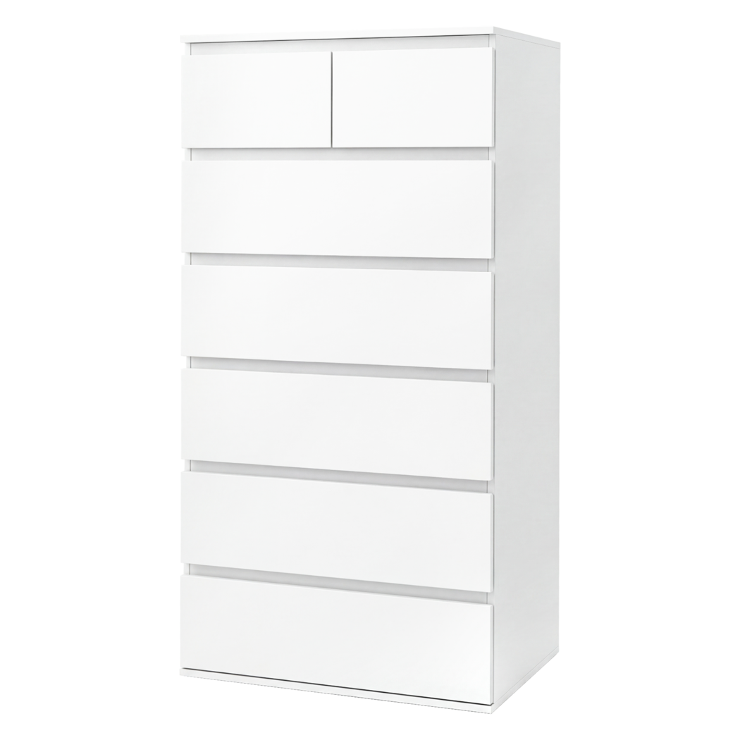7 Drawer Tallboy Dresser White Storage Cabinet | Simpledeals