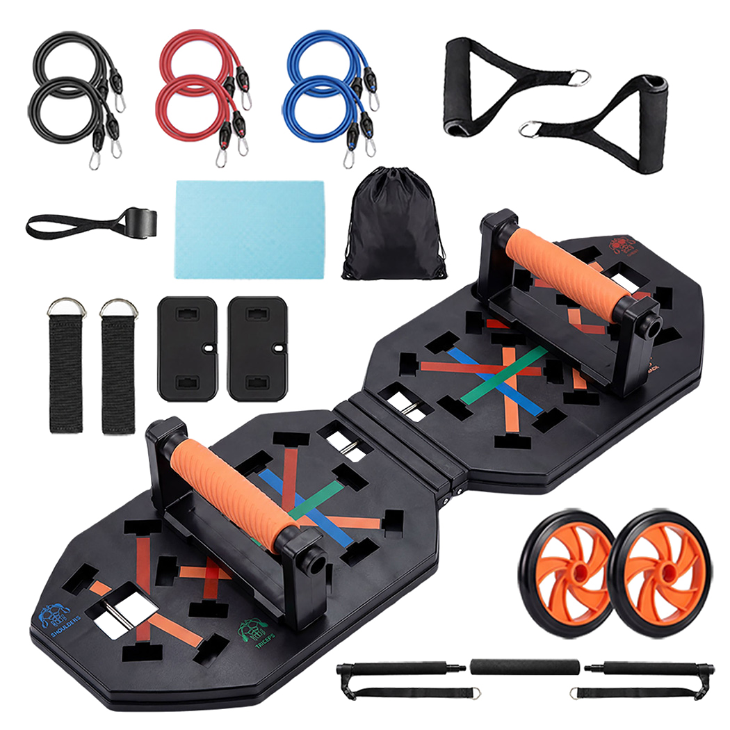Push Up Board Set Resistance Bands Home Gym | Simpledeals