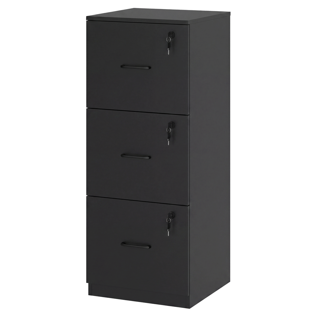 3 Drawer Lockable File Cabinet Home Office | Simpledeals