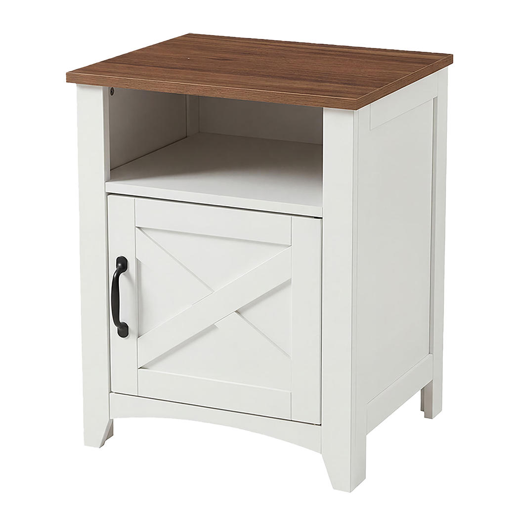 White Wooden Bedside Tables 45x40x60cm