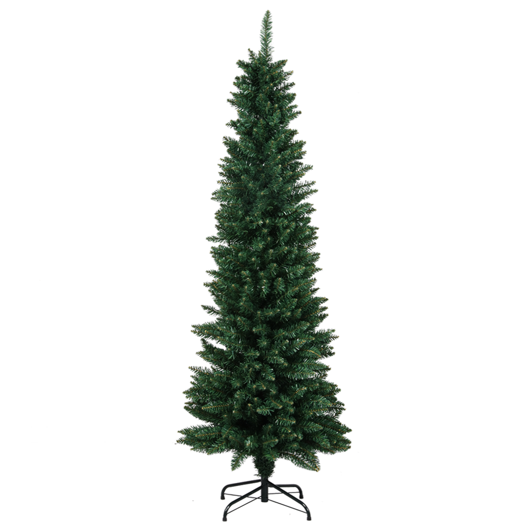 Compact 1.8M 600Tips Pencil Christmas Tree  Wood Finish Classic with Wood finish