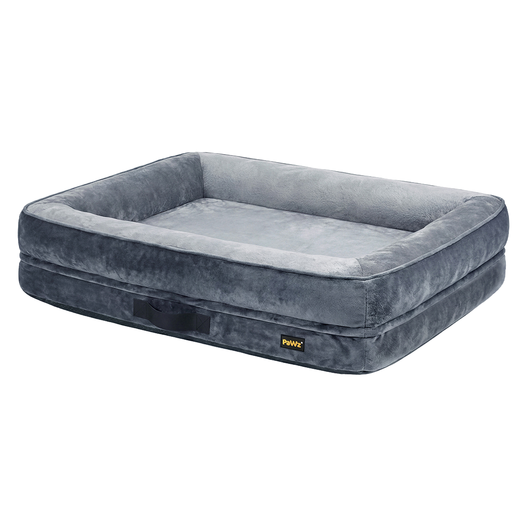 Large Orthopedic Dog Bed Grey 90x60x18cm