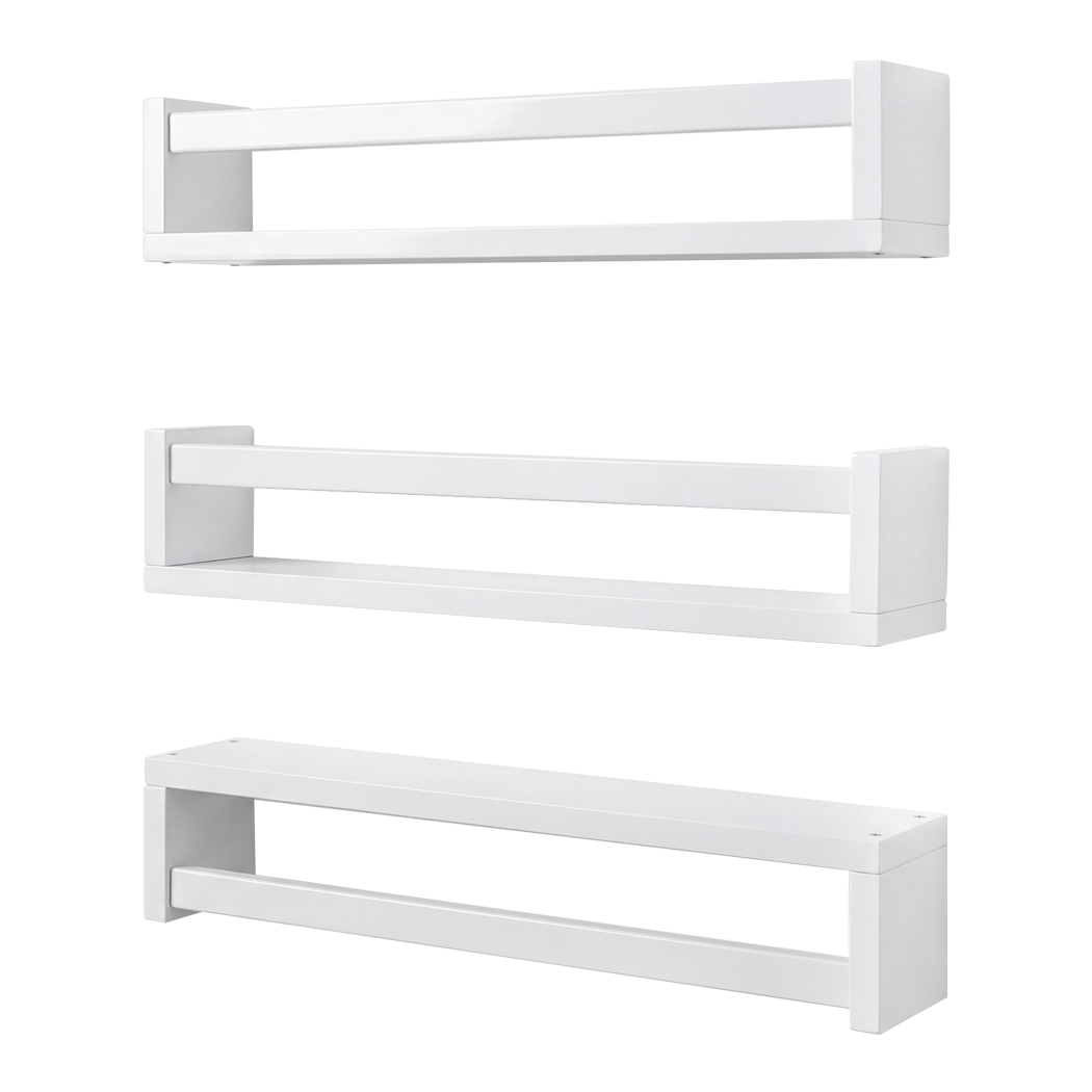 Floating Kids Wall Shelves 3 Pack White | Simpledeals