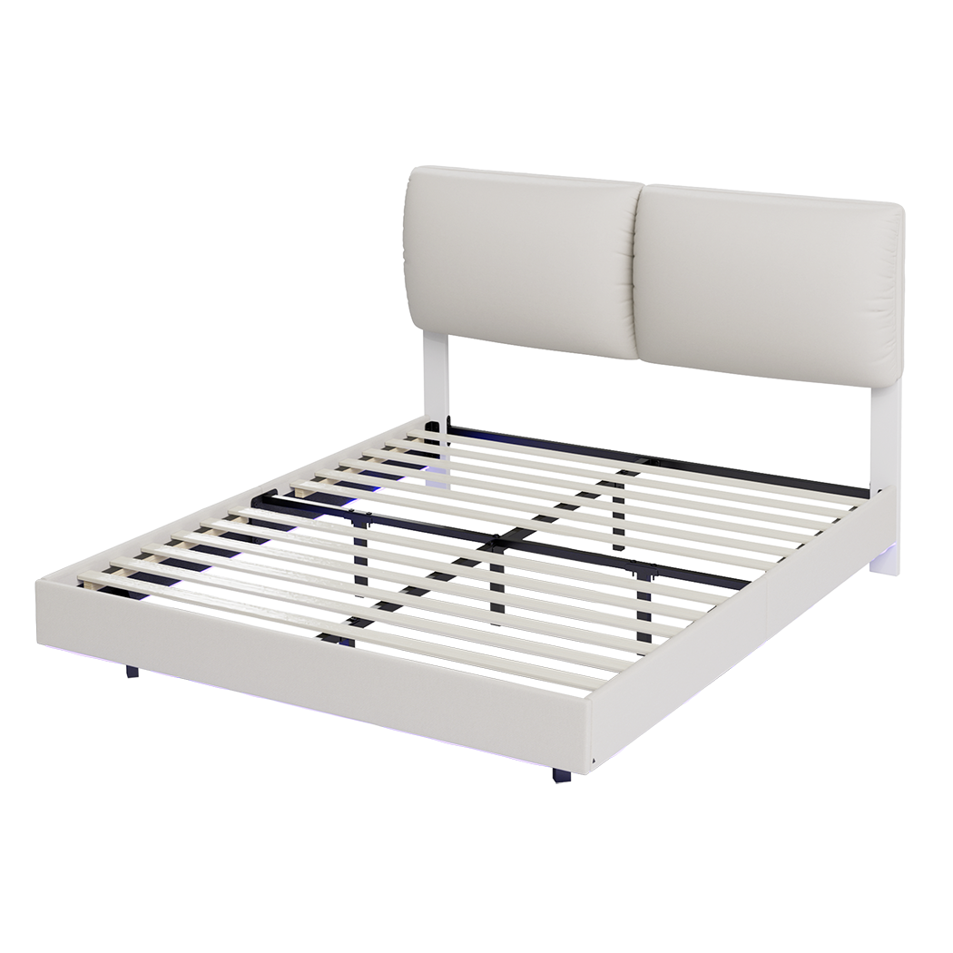 Queen Floating Bed Frame Modern Design, id13&14