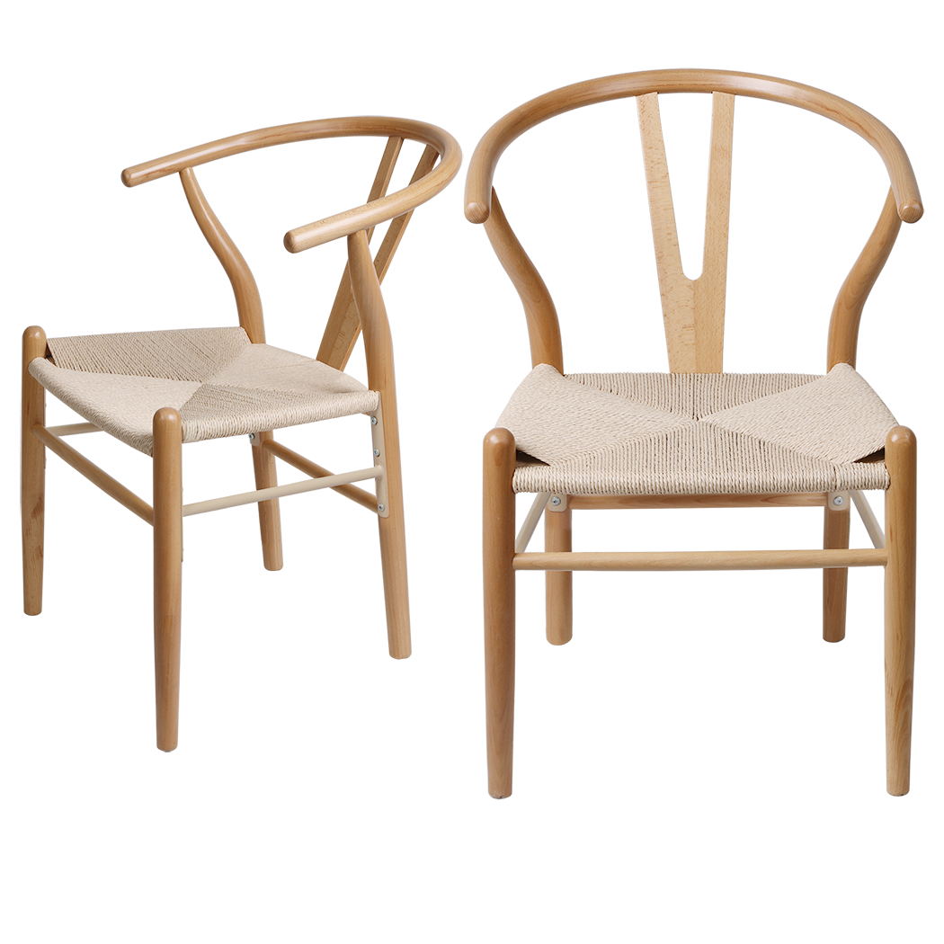 Minimalist 4x Dining Chairs Wooden Hans  Comfortable Design