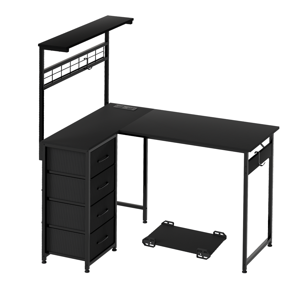 L Shaped Computer Desk Convertible 110x80x135cm