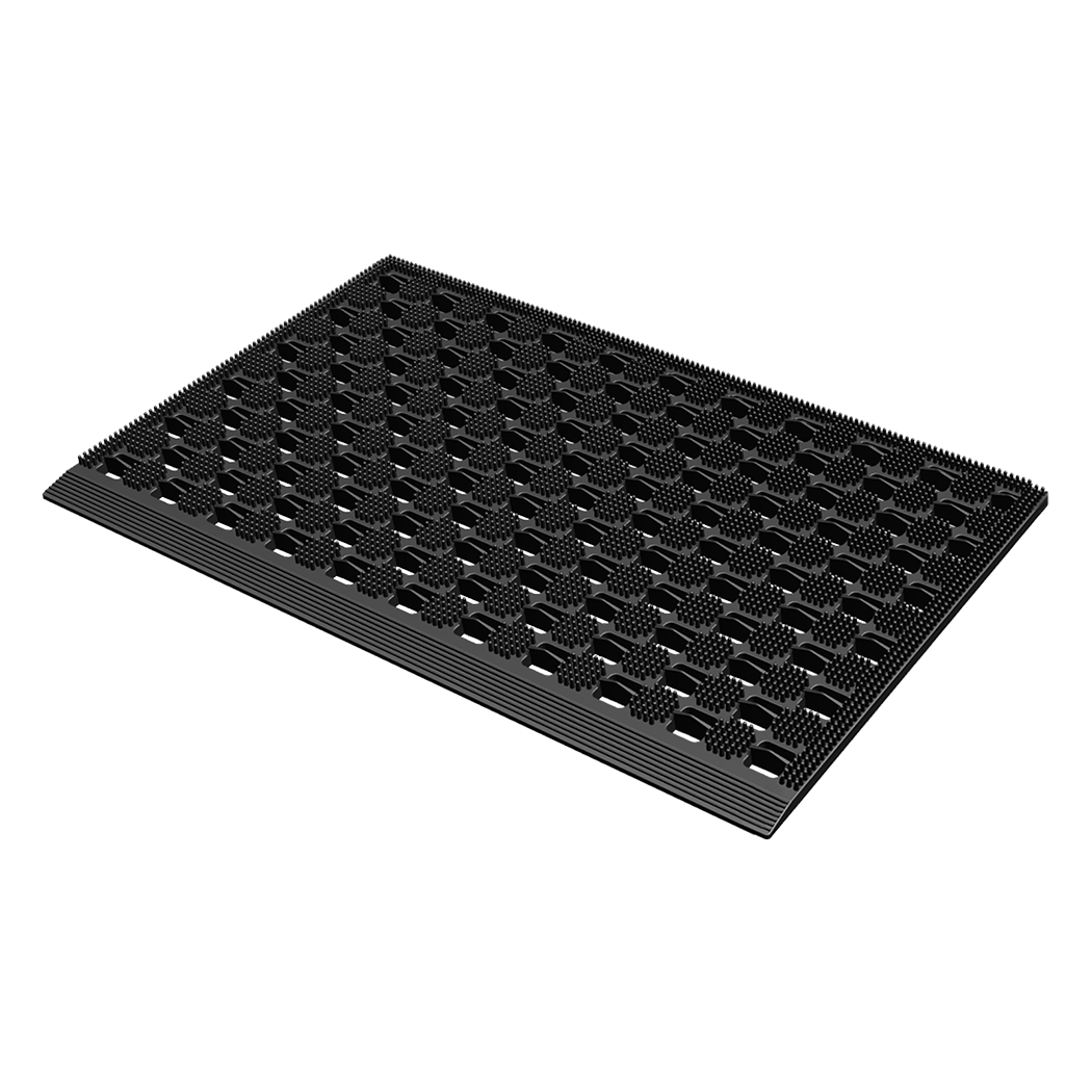 Front Door Mat Black Tpe 75x43cm