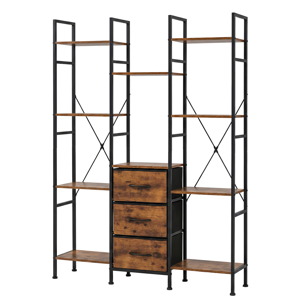 Black Bookshelf Storage Unit 100x23x141.5cm