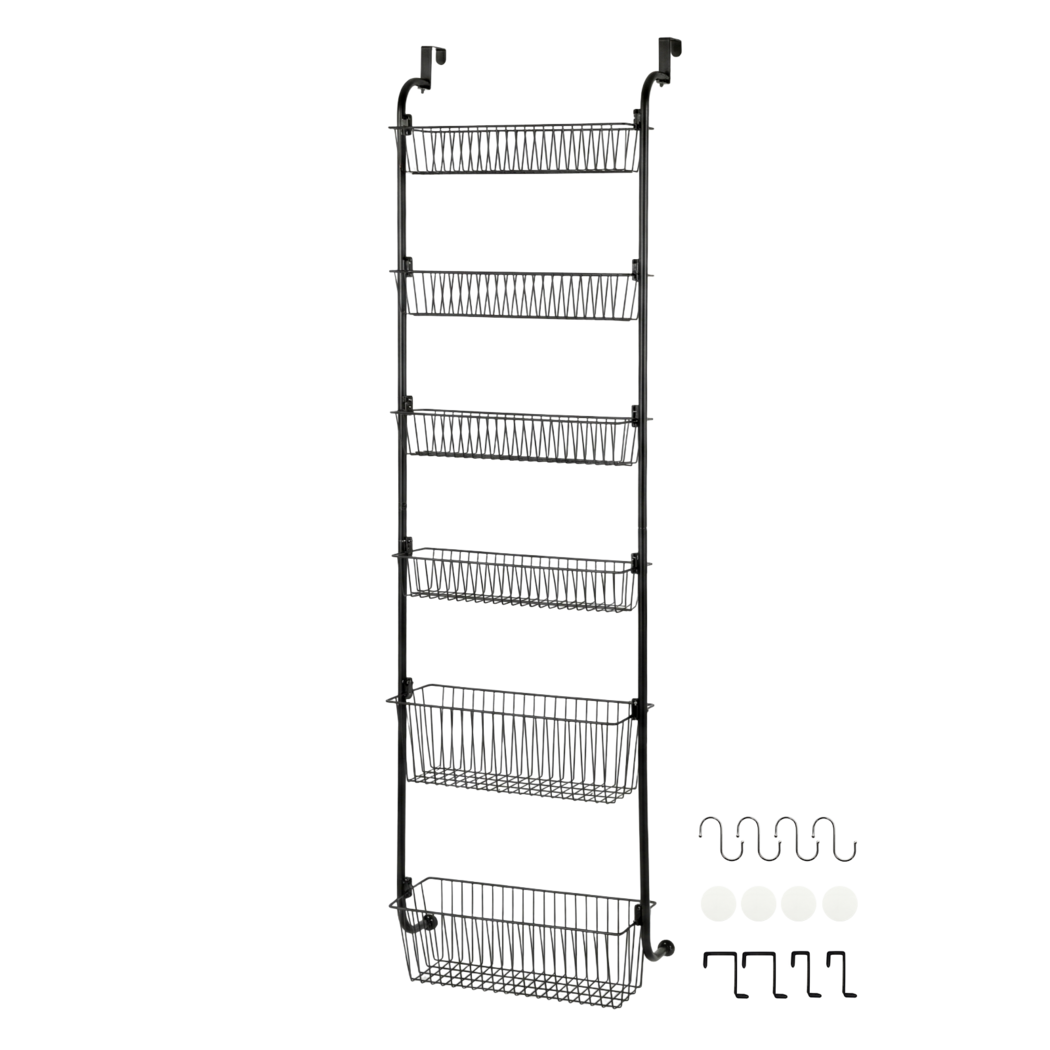 Over Door Pantry Organiser 6 Tier Metal Rack | Simpledeals