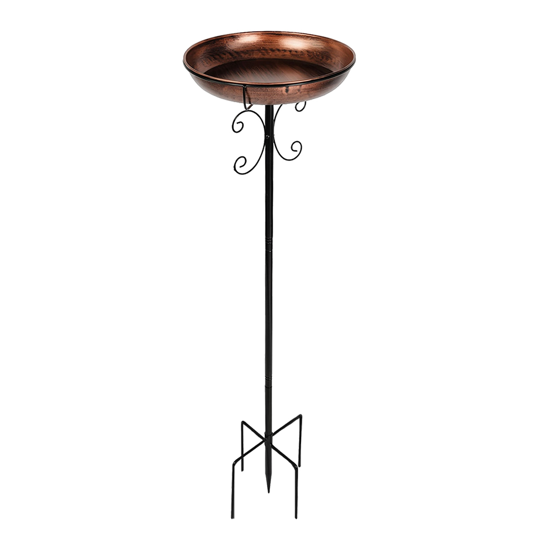 Freestanding Metal Bird Bath Feeder 100cm | Simpledeals