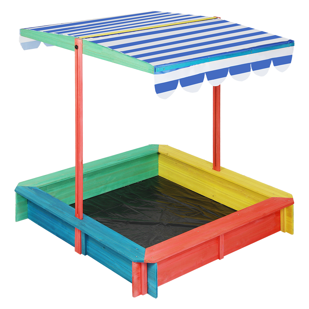 Wooden Sandbox 120cm Natural 120x120cm