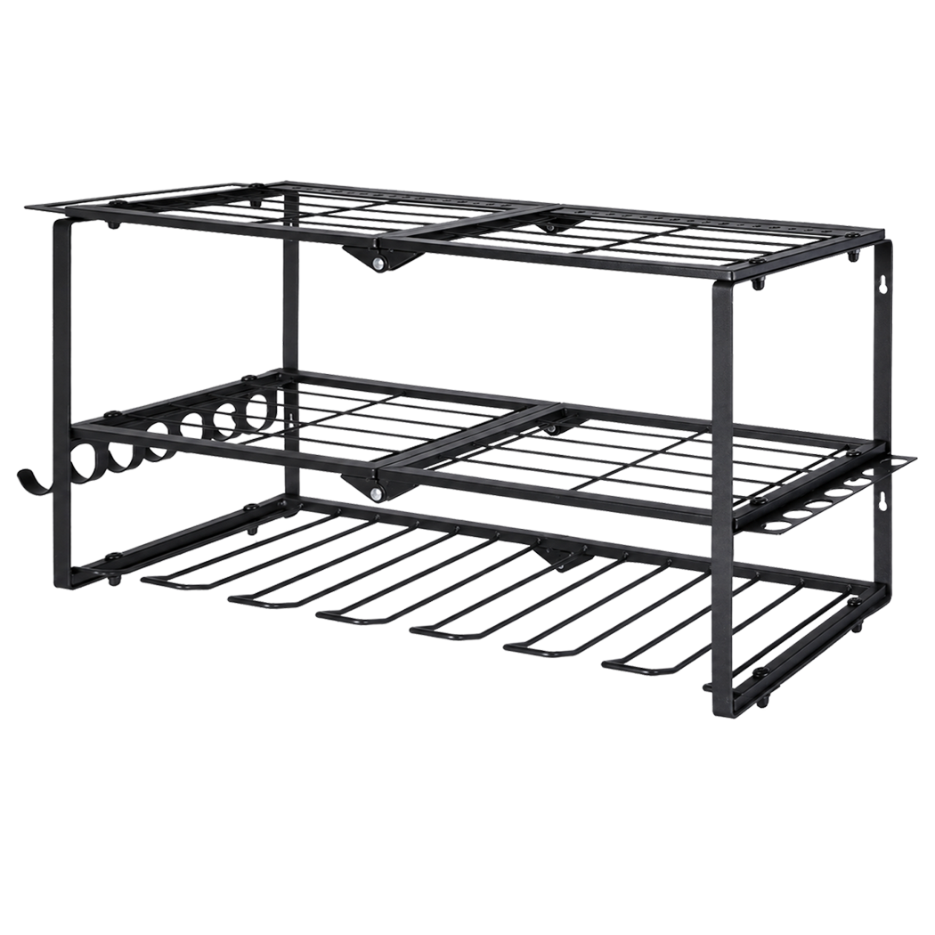Wall Mounted Tool Rack 3 Tier 66x20x32cm