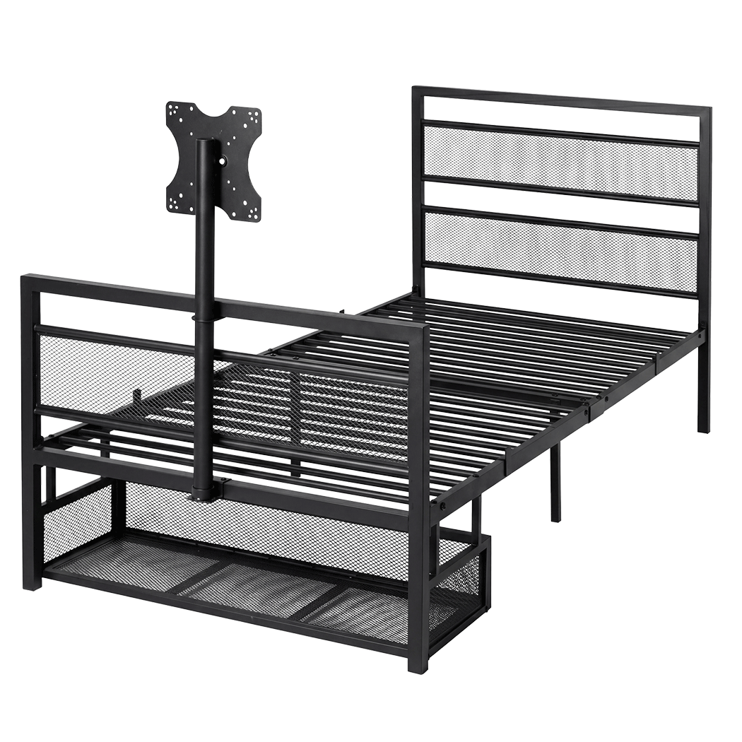 Gaming Single Bed Frame Rotating TV Mount | Simpledeals