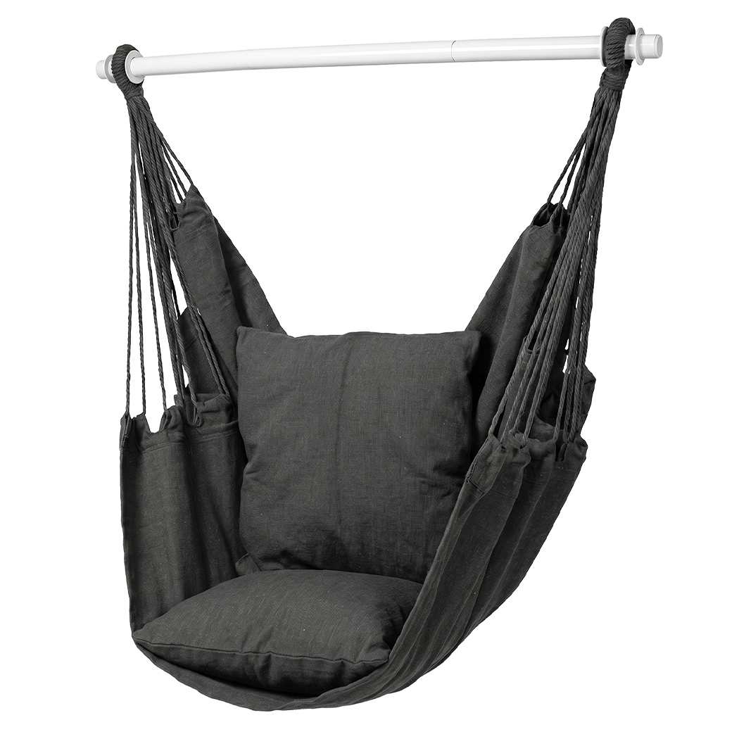 Hanging Hammock Chair 2 Cushions 150kg | Simpledeals