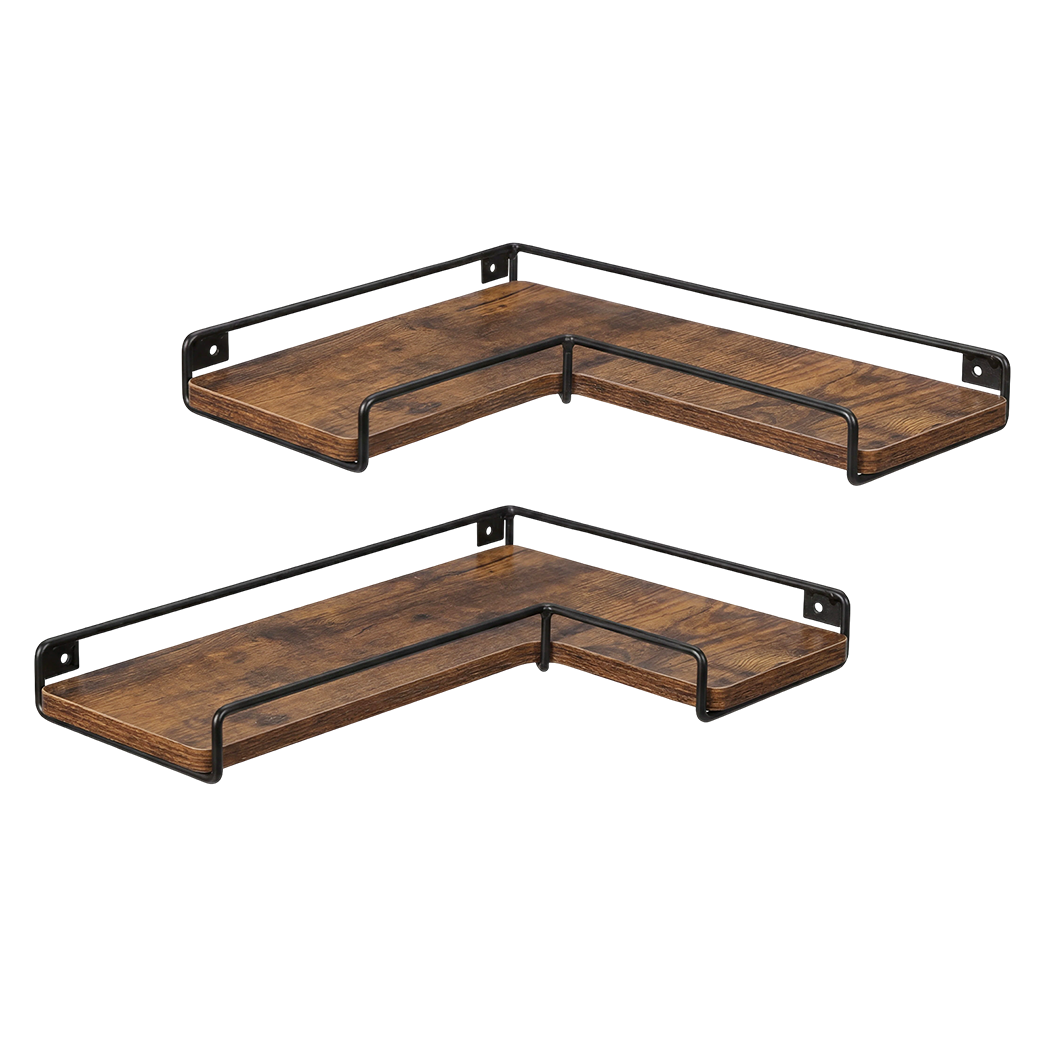 Corner Floating Wall Shelves Set 2 Industrial | Simpledeals