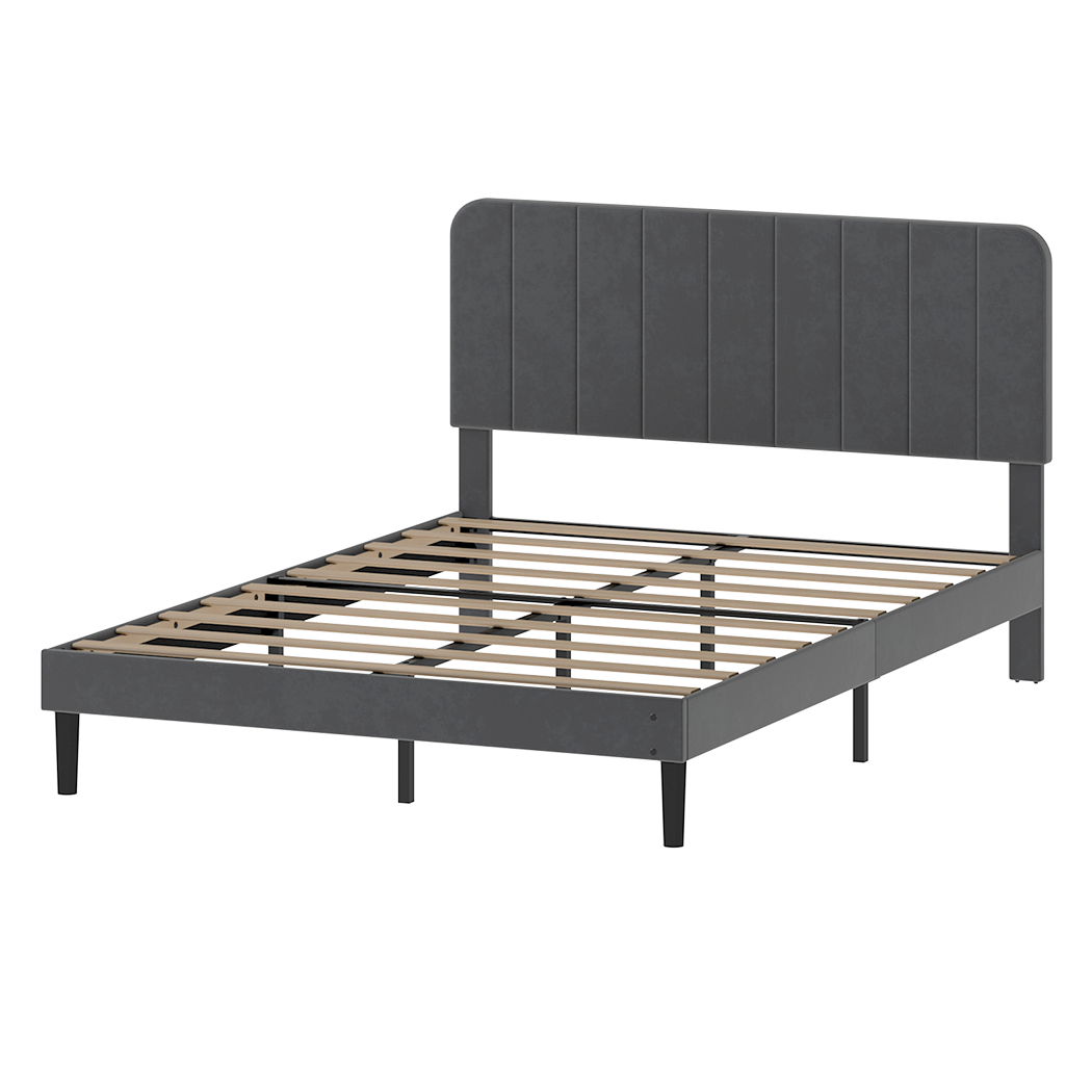 Double Bed Frame Adjustable Headboard 190x139.5x113cm