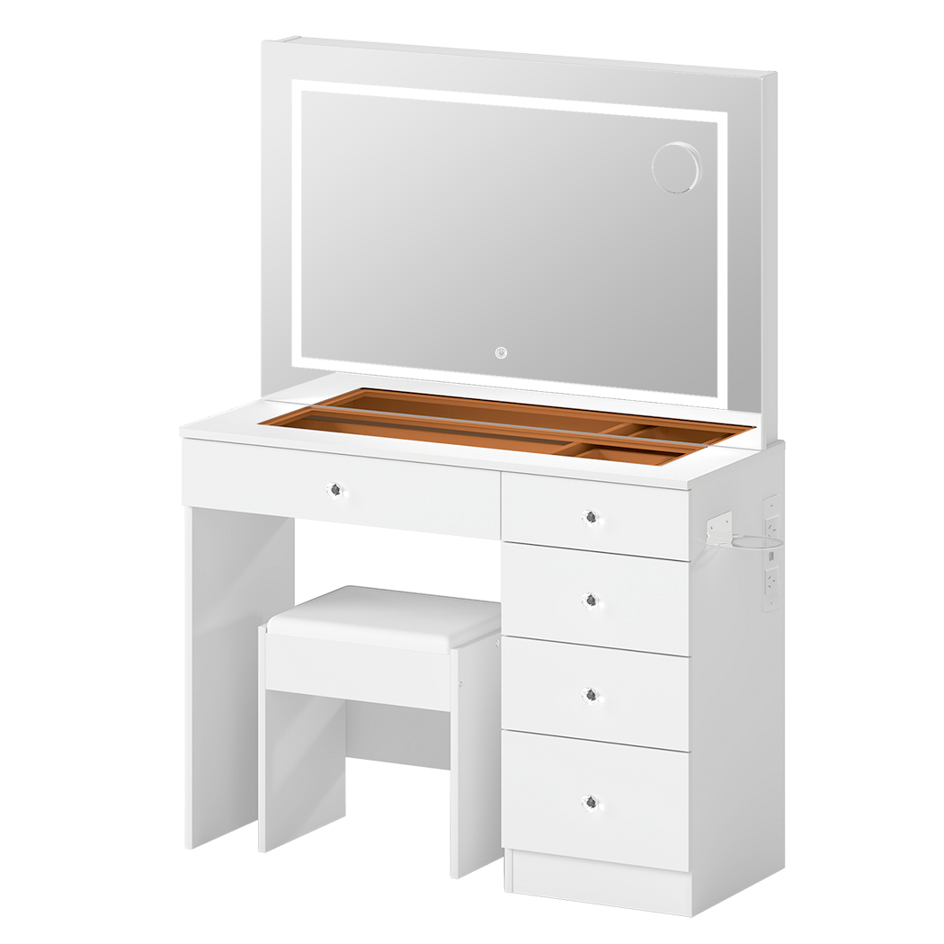 Vanity Table Led Mirror Set 100x40x140cm