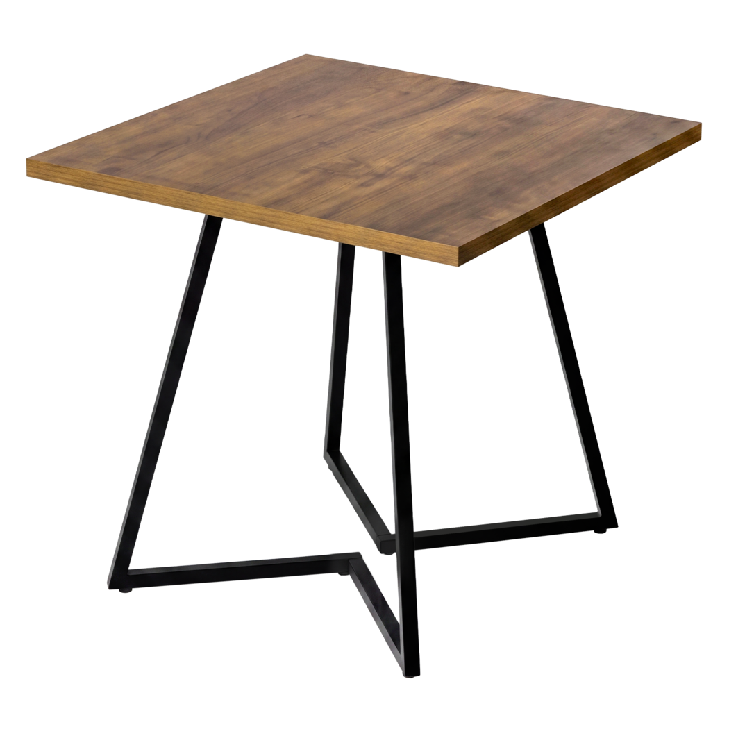 Square Dining Table Walnut Finish 80x80cm