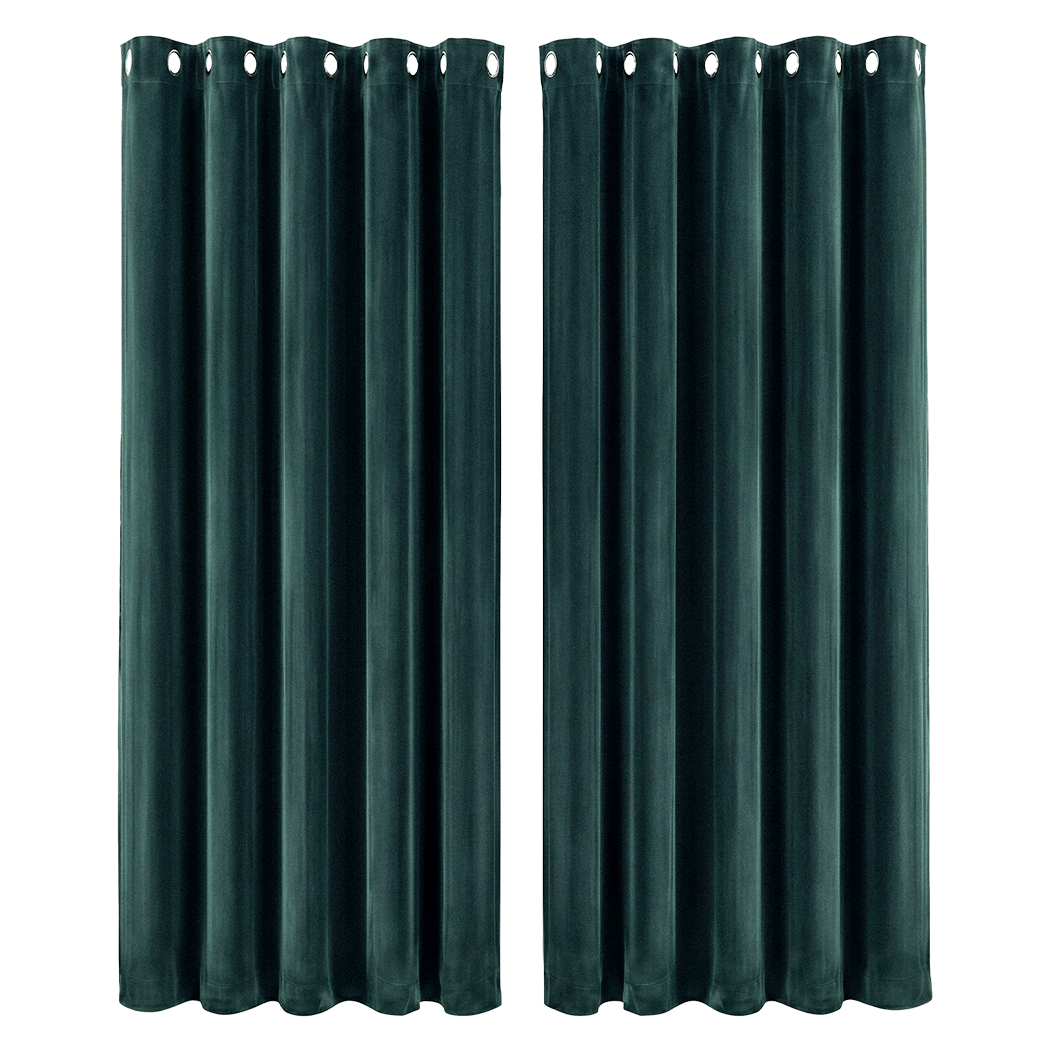 Velvet Blackout Curtains 2 Panel 180x230cm | Simpledeals