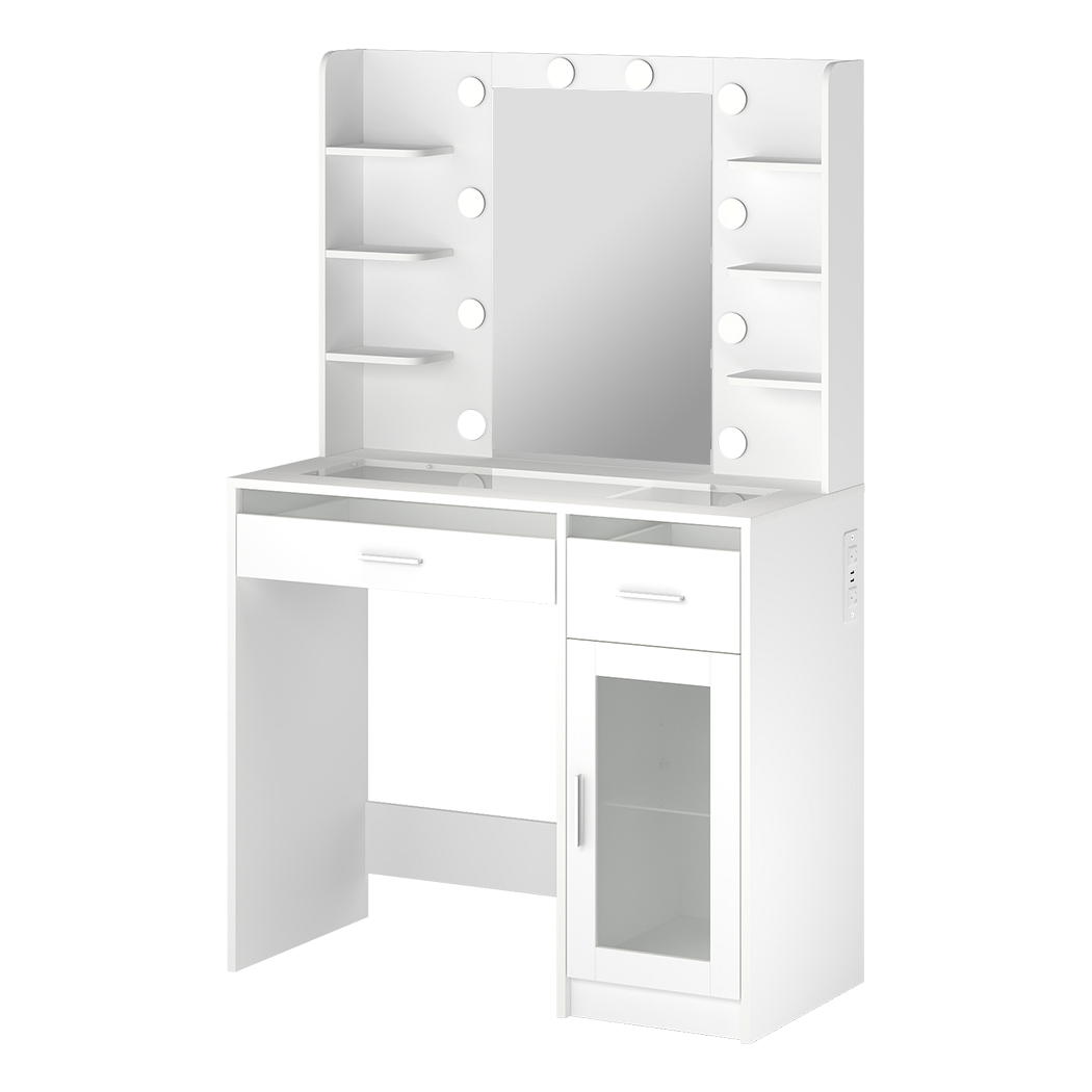 Vanity Desk Makeup Storage Table 90x40x141cm